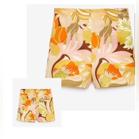 NWT ZARA 3piece set Top XL shorts XXL with scrunchie - Picture 3 of 5